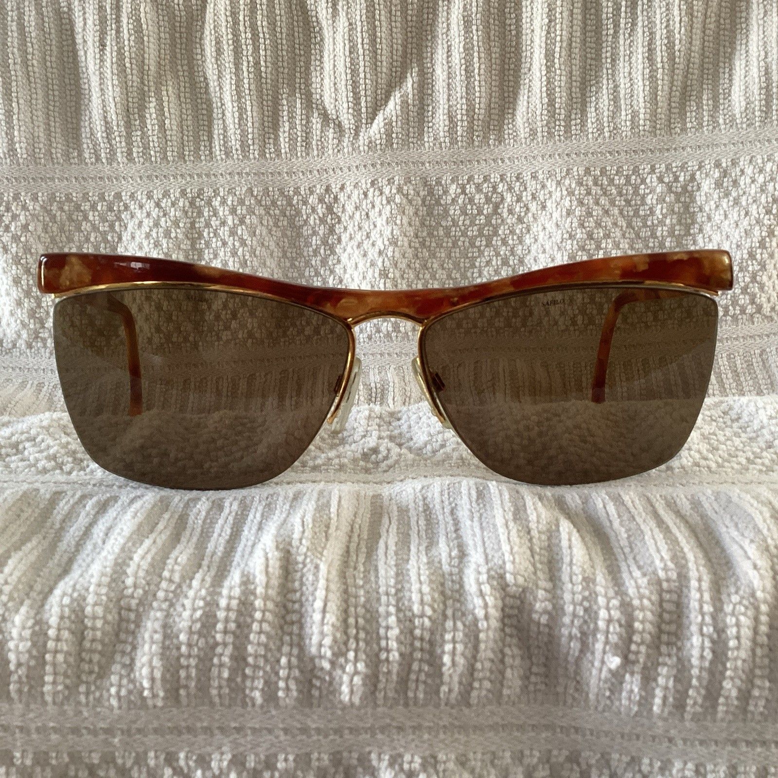 Vintage Safilo Mizar/N 19q Sunglasses Tortoiseshell Frame Brown Gold